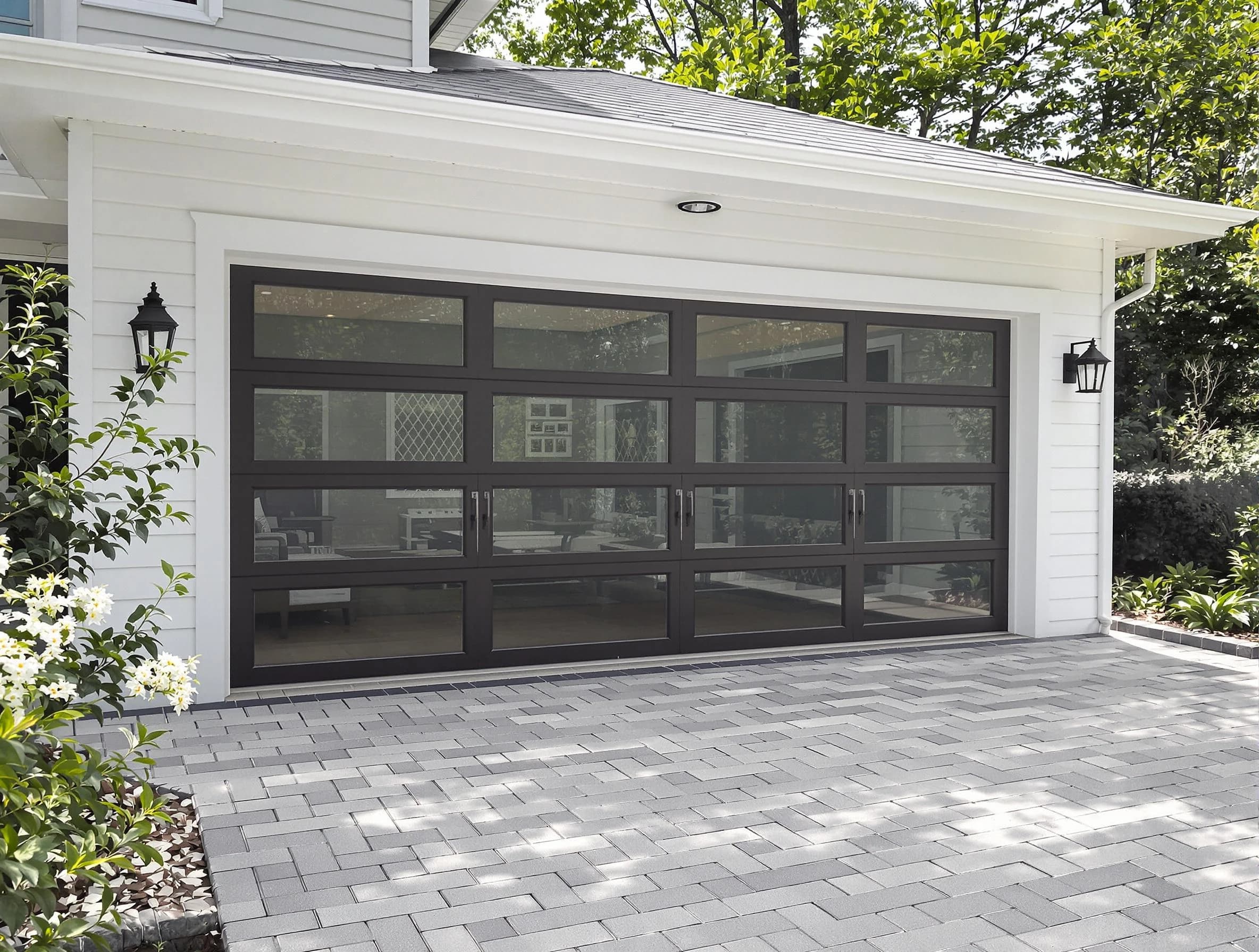 Salem Garage Door Repair design specialist presenting custom garage door options to Salem homeowner