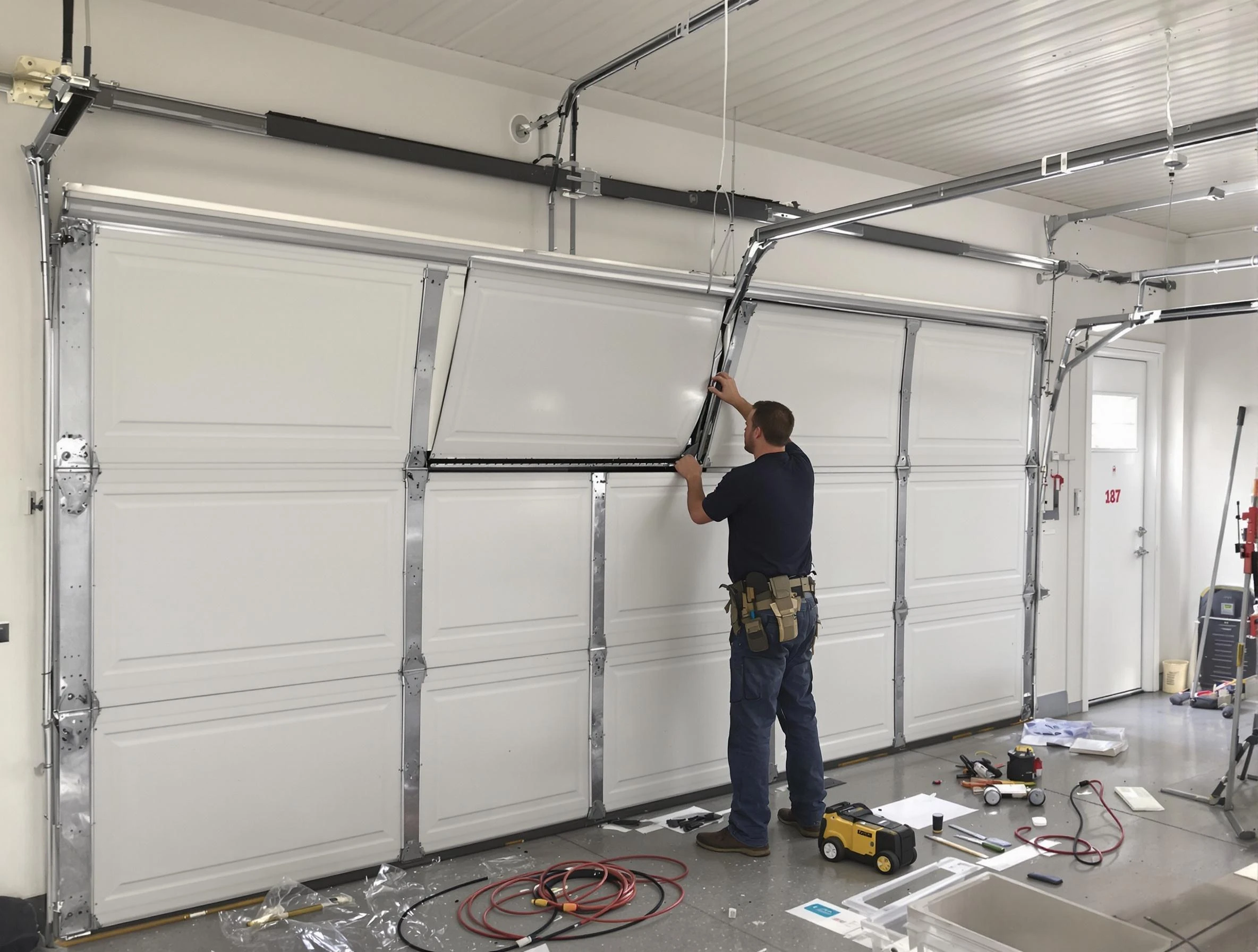 Garage Door Section Replacement in Salem